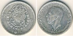 2 Крона Швеция Серебро Густав V (1858 - 1950)