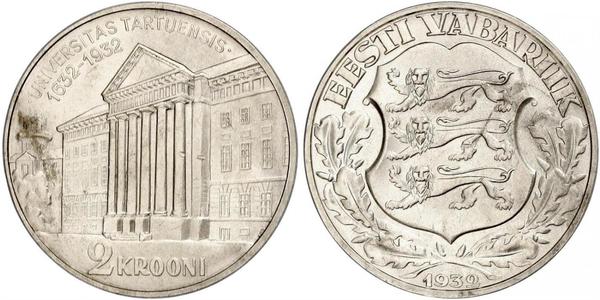 2 Крона Estonia (Republic) Срібло 