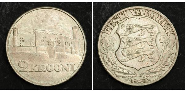 2 Крона Estonia (Republic) Срібло 
