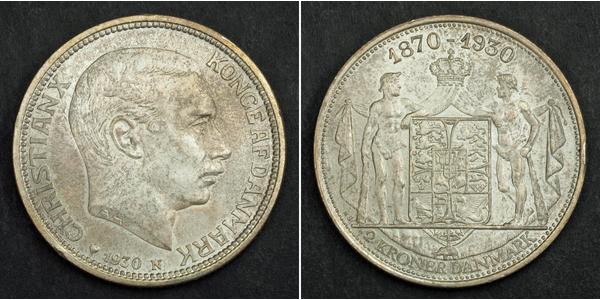 2 Крона Данія Срібло Christian X of Denmark (1870 - 1947)