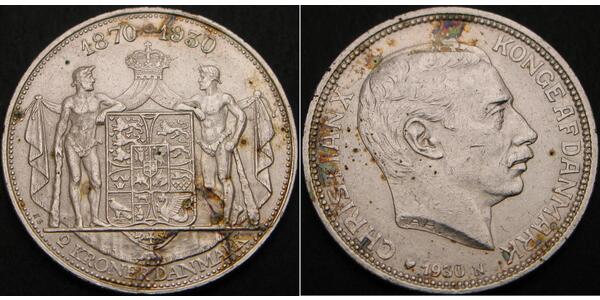2 Крона Данія Срібло Christian X of Denmark (1870 - 1947)
