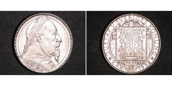 2 Крона Швеція Срібло Густав II Адольф Ваза (1594 – 1632)