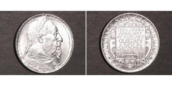 2 Крона Швеція Срібло Густав II Адольф Ваза (1594 – 1632)