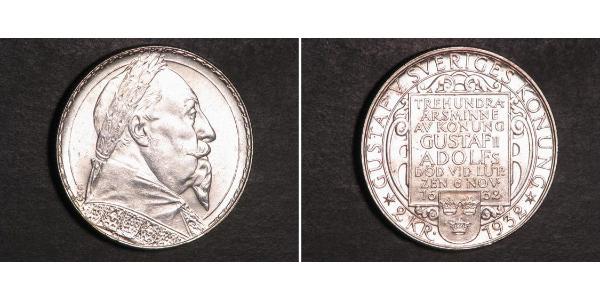 2 Крона Швеція Срібло Густав II Адольф Ваза (1594 – 1632)