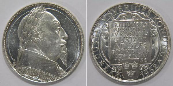 2 Крона Швеція Срібло Густав II Адольф Ваза (1594 – 1632)