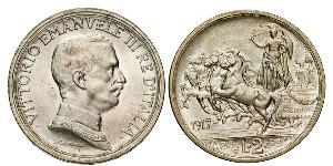2 Лира Kingdom of Italy (1861-1946)  Виктор Эммануил III (1869 - 1947)