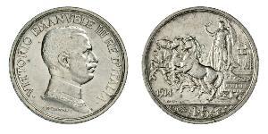 2 Лира Kingdom of Italy (1861-1946)  Виктор Эммануил III (1869 - 1947)