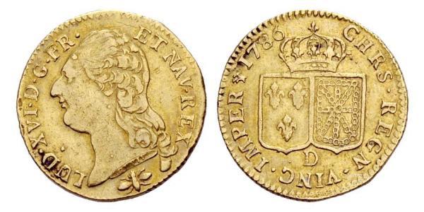 2 Луидор Королевство Франция (843-1791) Золото Людовик XVI (1754 - 1793)