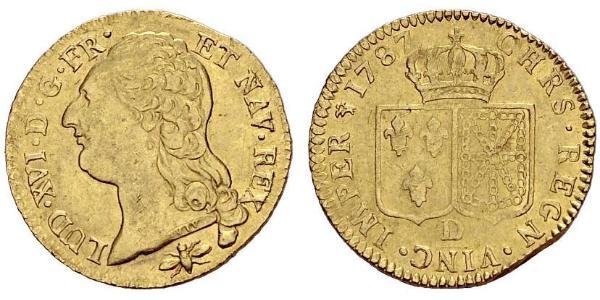 2 Луидор Королевство Франция (843-1791) Золото Людовик XVI (1754 - 1793)