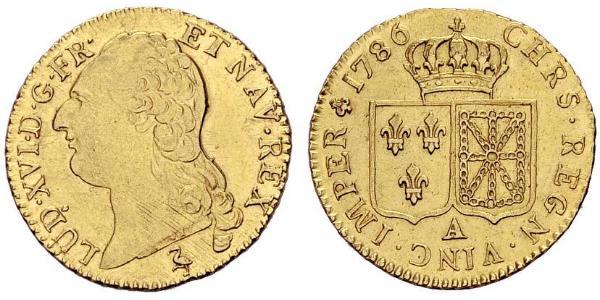 2 Луидор Королевство Франция (843-1791) Золото Людовик XVI (1754 - 1793)