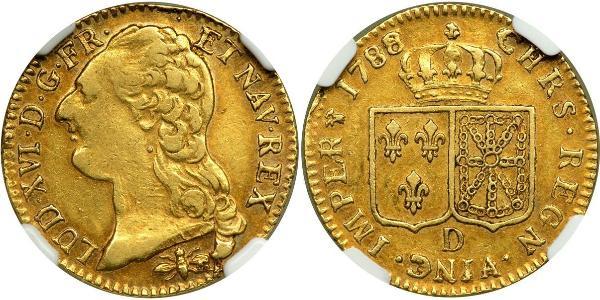 2 Луидор Королевство Франция (843-1791) Золото Людовик XVI (1754 - 1793)