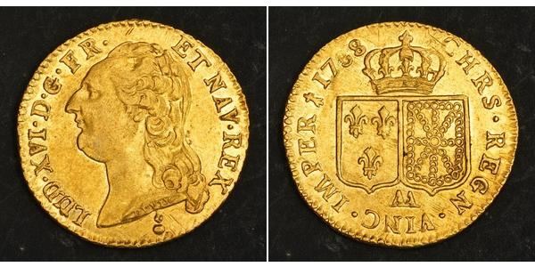2 Луидор Королевство Франция (843-1791) Золото Людовик XVI (1754 - 1793)