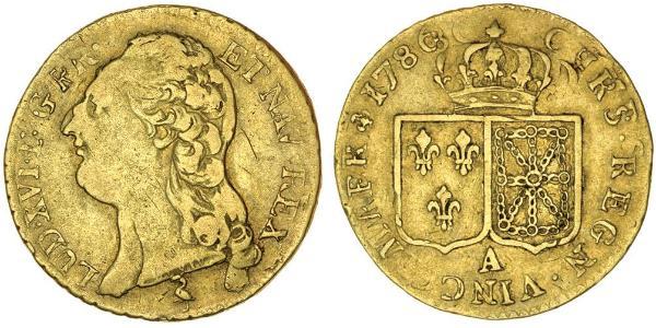 2 Луидор Королевство Франция (843-1791) Золото Людовик XVI (1754 - 1793)