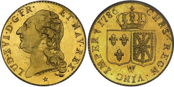 2 Луидор Королевство Франция (843-1791) Золото Людовик XVI (1754 - 1793)