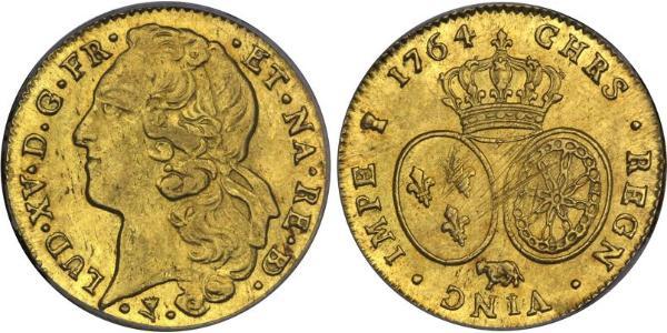 2 Луидор Королевство Франция (843-1791) Золото Людовик XV (1710-1774)