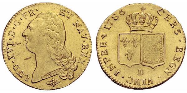 2 Луидор Франция / Королевство Франция (843-1791) Золото Людовик XVI (1754 - 1793)