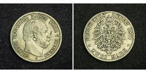 2 Марка Пруссия (королевство) (1701-1918) Серебро Wilhelm I, German Emperor (1797-1888)