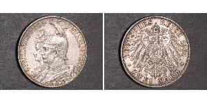 2 Марка Пруссия (королевство) (1701-1918) Серебро Wilhelm II, German Emperor (1859-1941)