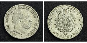 2 Марка Пруссия (королевство) (1701-1918) Серебро Wilhelm I, German Emperor (1797-1888)