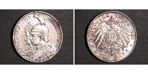 2 Марка Пруссия (королевство) (1701-1918) Серебро Wilhelm II, German Emperor (1859-1941)