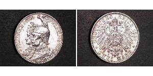 2 Марка Пруссия (королевство) (1701-1918) Серебро Wilhelm II, German Emperor (1859-1941)