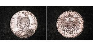 2 Марка Пруссия (королевство) (1701-1918) Серебро Wilhelm II, German Emperor (1859-1941)