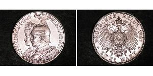 2 Марка Пруссия (королевство) (1701-1918) Серебро Wilhelm II, German Emperor (1859-1941)