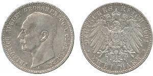 2 Марка Grand Duchy of Oldenburg (1814 - 1918) Срібло Frederick Augustus III of Saxony (1865-1932)