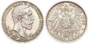 2 Марка Schwarzburg-Sondershausen (1599-1920) Срібло 