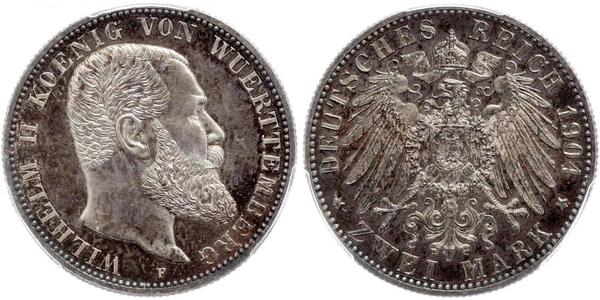 2 Марка Королівство Вюртемберг Срібло Wilhelm II, German Emperor (1859-1941)