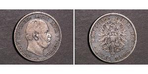 2 Марка Королівство Пруссія (1701-1918) Срібло Wilhelm I, German Emperor (1797-1888)