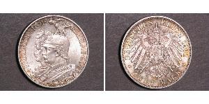 2 Марка Королівство Пруссія (1701-1918) Срібло Wilhelm II, German Emperor (1859-1941)