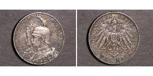 2 Марка Королівство Пруссія (1701-1918) Срібло Wilhelm II, German Emperor (1859-1941)
