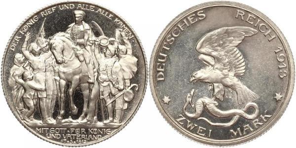 2 Марка Королівство Пруссія (1701-1918) Срібло 