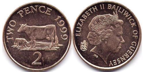 2 Пенни Гернси  Елизавета II (1926-2022)