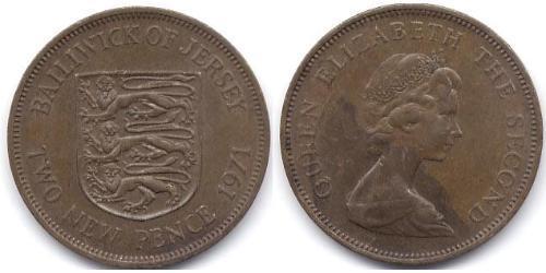 2 Пенни Джерси  Елизавета II (1926-2022)