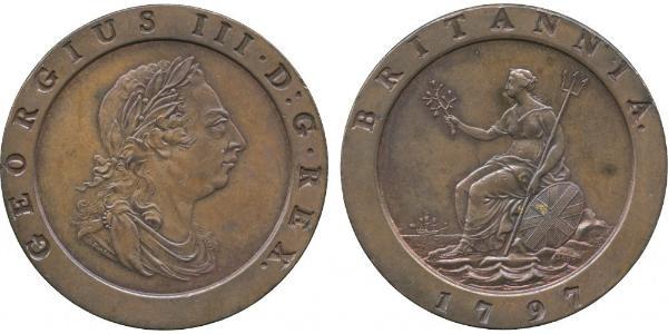 2 Пенни Королевство Великобритания (1707-1801) Медь Георг III (1738-1820)