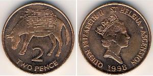 2 Пені Острів Святої Єлени (1981 - ) Бронза 