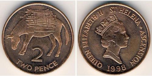 2 Пені Острів Святої Єлени (1981 - ) Бронза 