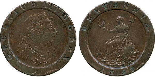 2 Пені Королівство Великобританія (1707-1801) Мідь Георг III (1738-1820)