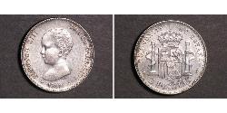2 Песета Королевство Испания (1874 - 1931) Серебро Alfonso XIII of Spain (1886 - 1941)
