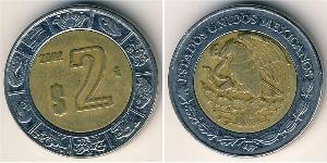 2 Песо Соединённые Штаты Мексики (1867 - ) Биметалл 