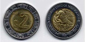 2 Песо Мексиканські Сполучені Штати (1867 - ) Біметал 