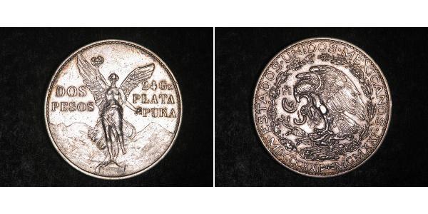 2 Песо Мексиканські Сполучені Штати (1867 - ) Срібло 