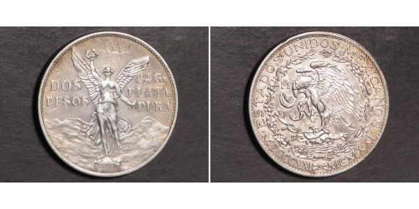 2 Песо Мексиканські Сполучені Штати (1867 - ) Срібло 