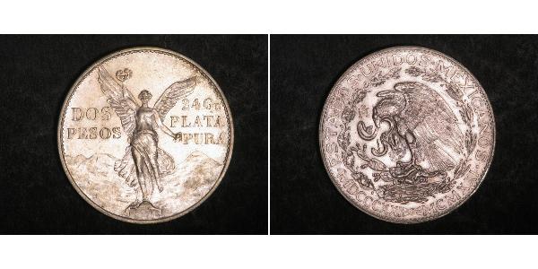 2 Песо Мексиканські Сполучені Штати (1867 - ) Срібло 