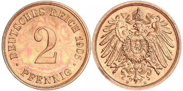 2 Пфенниг Германия Бронза 