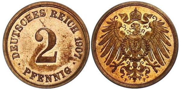 2 Пфенниг Германия Бронза 