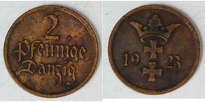 2 Пфенниг Польша / Gdansk (1920-1939) Бронза 