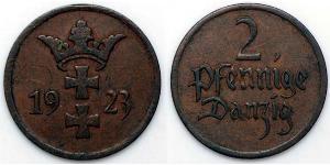 2 Пфенниг Польша / Gdansk (1920-1939) Бронза 